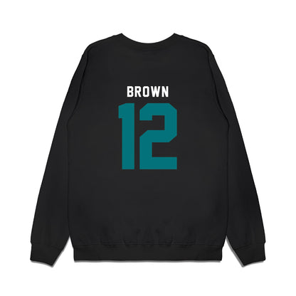 Coastal Carolina - NCAA Men's Basketball : Devin Brown - Vintage Basketball Premium Crewneck Sweatshirt-1