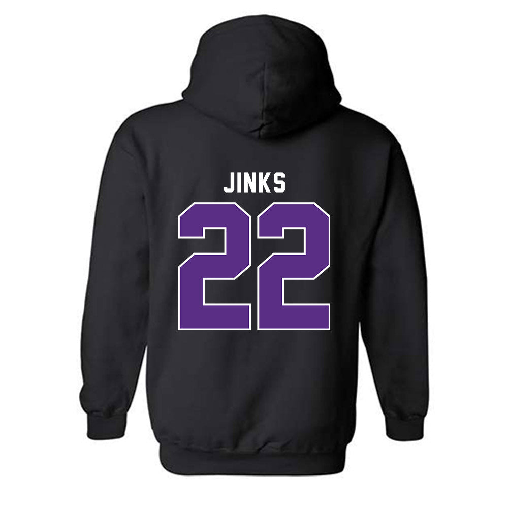 Tarleton State - NCAA Men's Basketball : Jaden Jinks - Vintage Shersey Hooded Sweatshirt-1