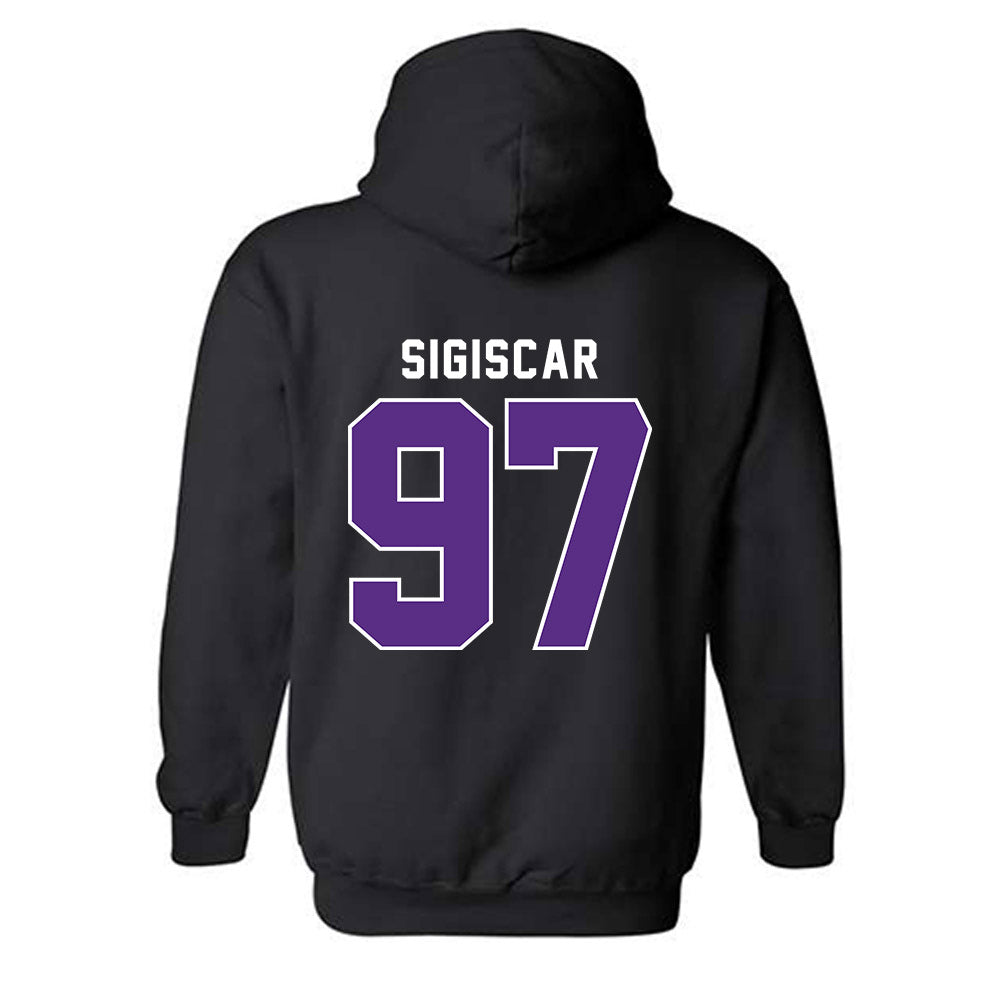 Tarleton State - NCAA Men's Basketball : Andy SIGISCAR - Vintage Shersey Hooded Sweatshirt-1