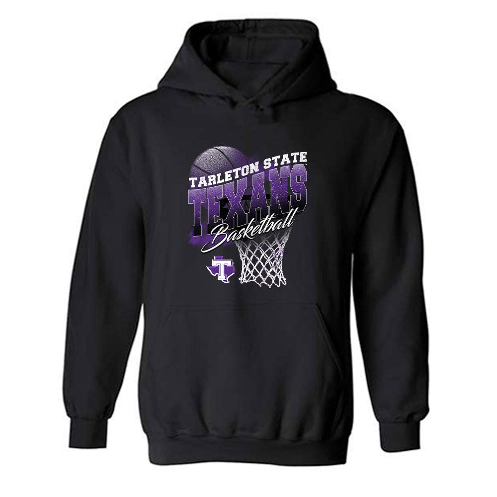 Tarleton State - NCAA Men's Basketball : Caleb Evans - Vintage Shersey Hooded Sweatshirt-0