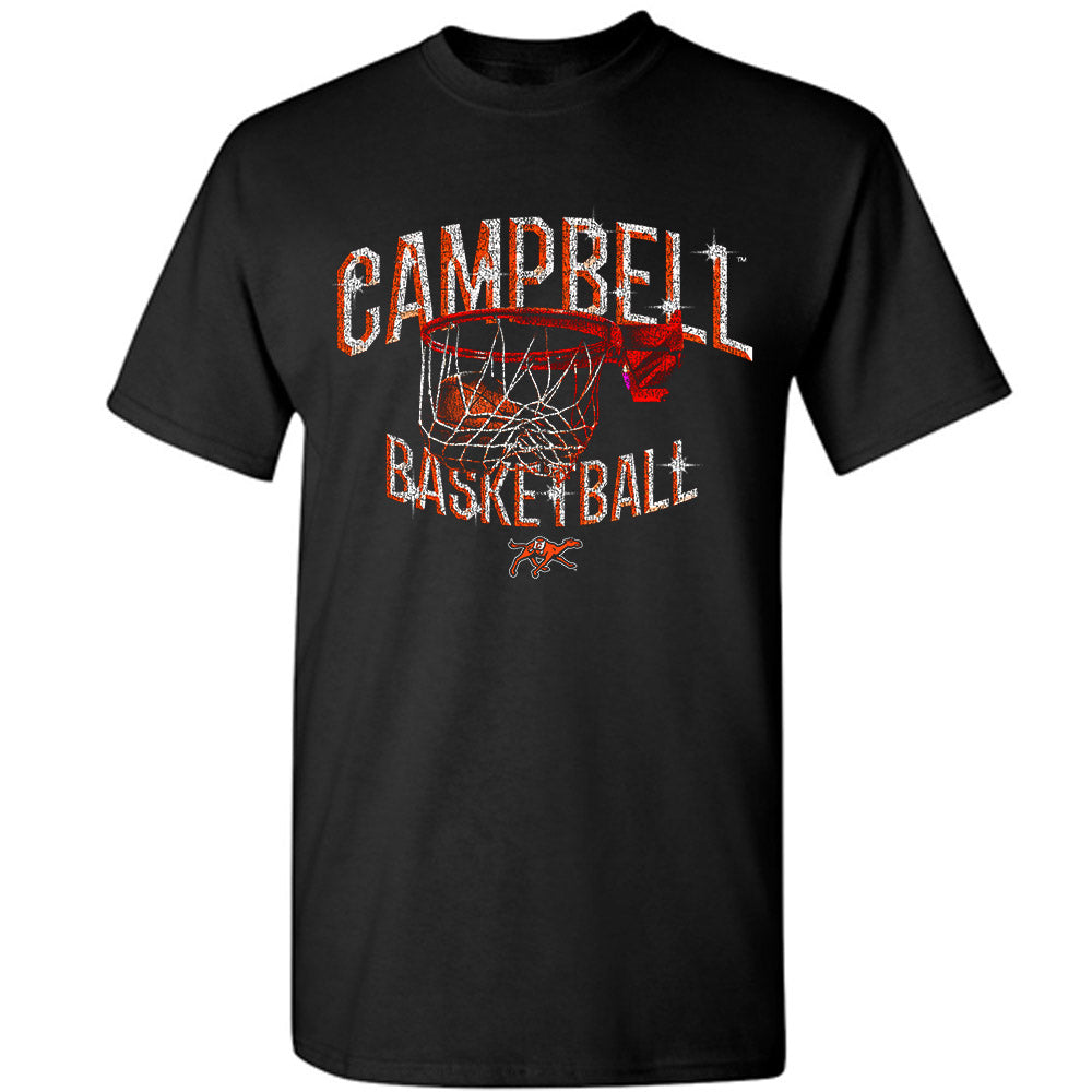 Campbell - NCAA Men's Basketball : Tasos Cook - Vintage Shersey T-Shirt-0
