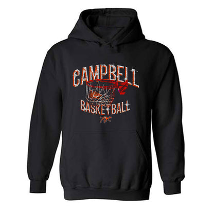 Campbell - NCAA Men's Basketball : Muneer Newton - Vintage Shersey Hooded Sweatshirt-0