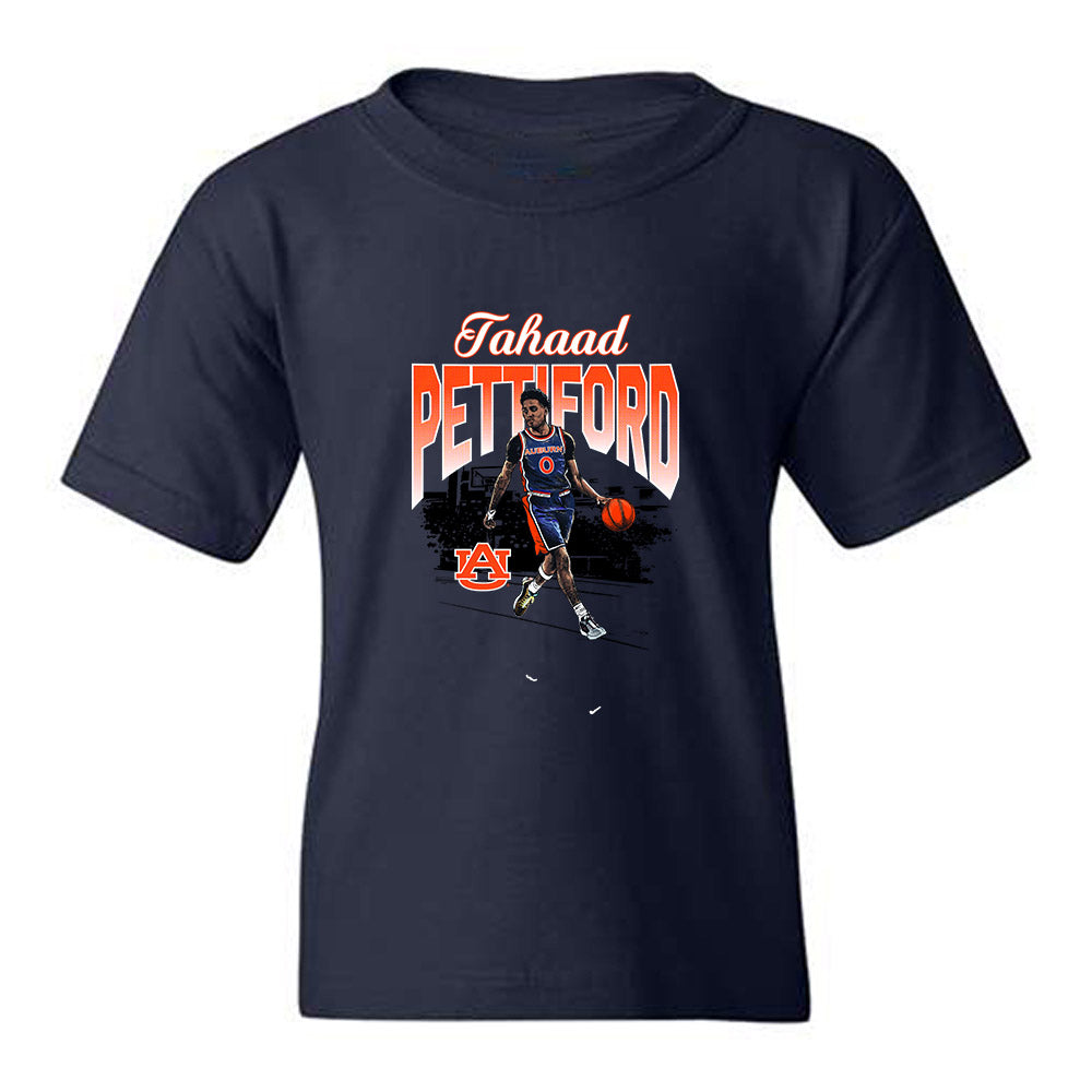Auburn - NCAA Men's Basketball : Tahaad Pettiford - Graphic Tee Youth T-Shirt-0