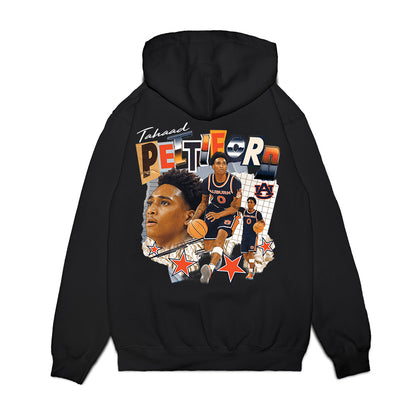 Auburn - NCAA Men's Basketball : Tahaad Pettiford - Cutout Collage Premium Hooded Sweatshirt-1