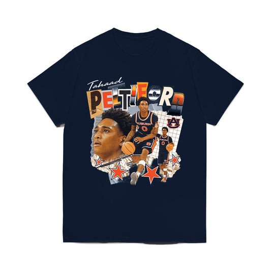 Auburn - NCAA Men's Basketball : Tahaad Pettiford - Cutout Collage Comfort Colors T-Shirt-0