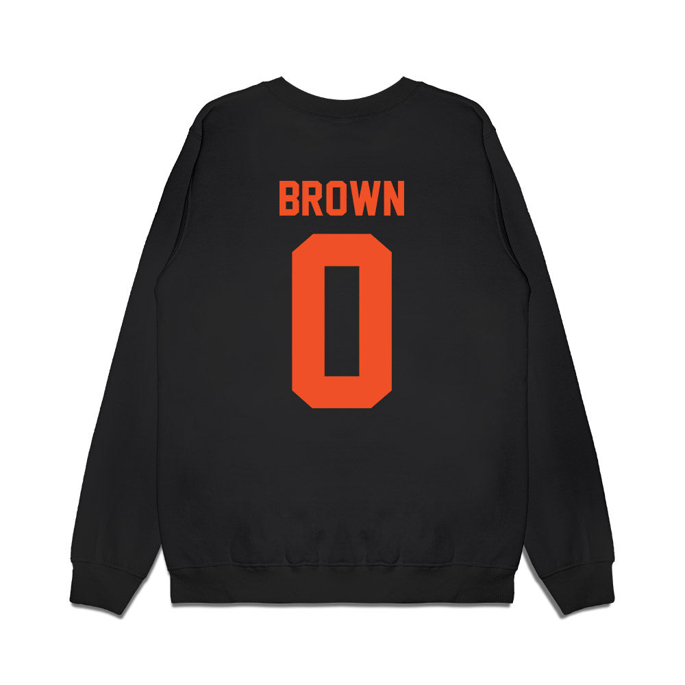 UTRGV - NCAA Men's Basketball : Tjohnn Brown - Vintage Shersey Premium Crewneck Sweatshirt-1