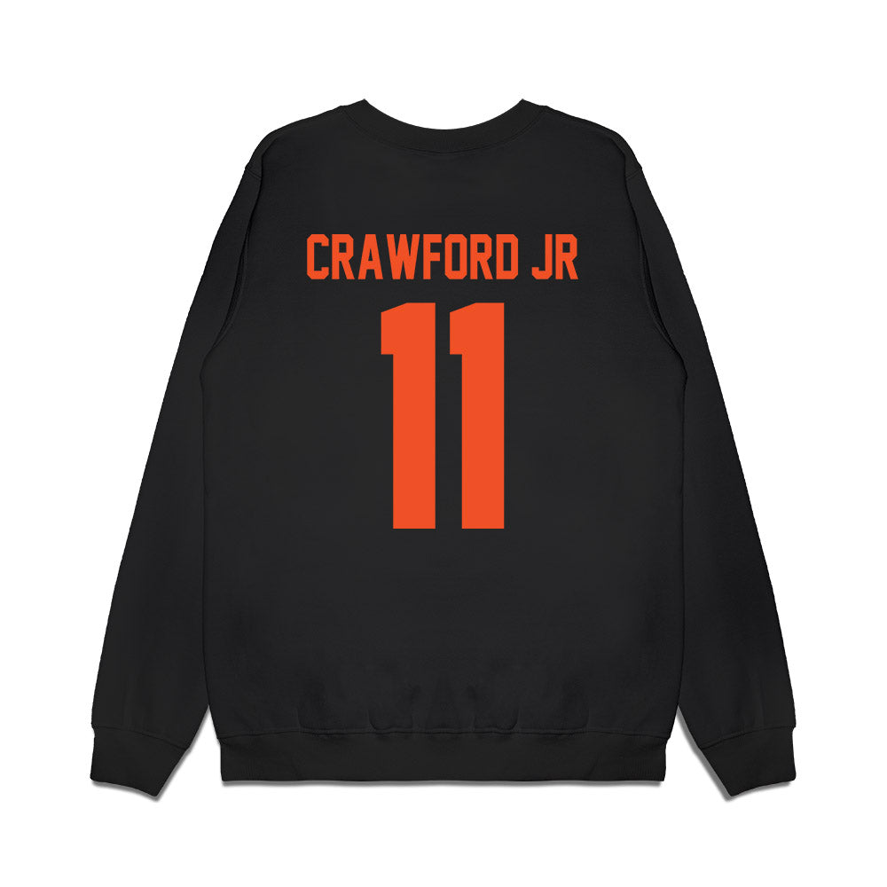 UTRGV - NCAA Men's Basketball : Bobby Crawford Jr - Vintage Shersey Premium Crewneck Sweatshirt-1