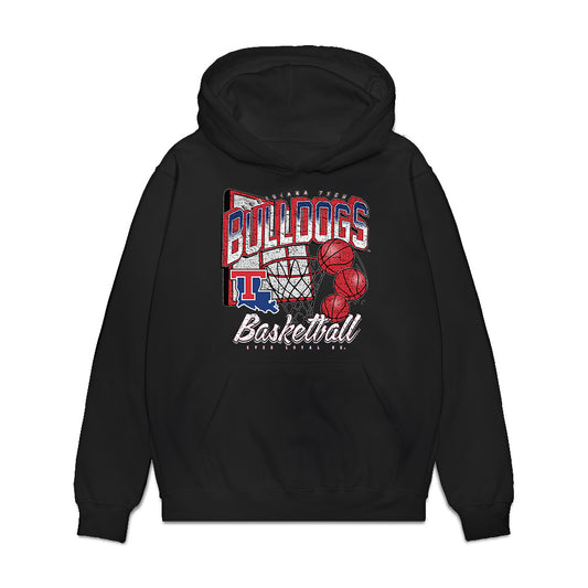 LA Tech - NCAA Men's Basketball : Jaylen Fenner - Vintage Basketball Premium Hooded Sweatshirt-0