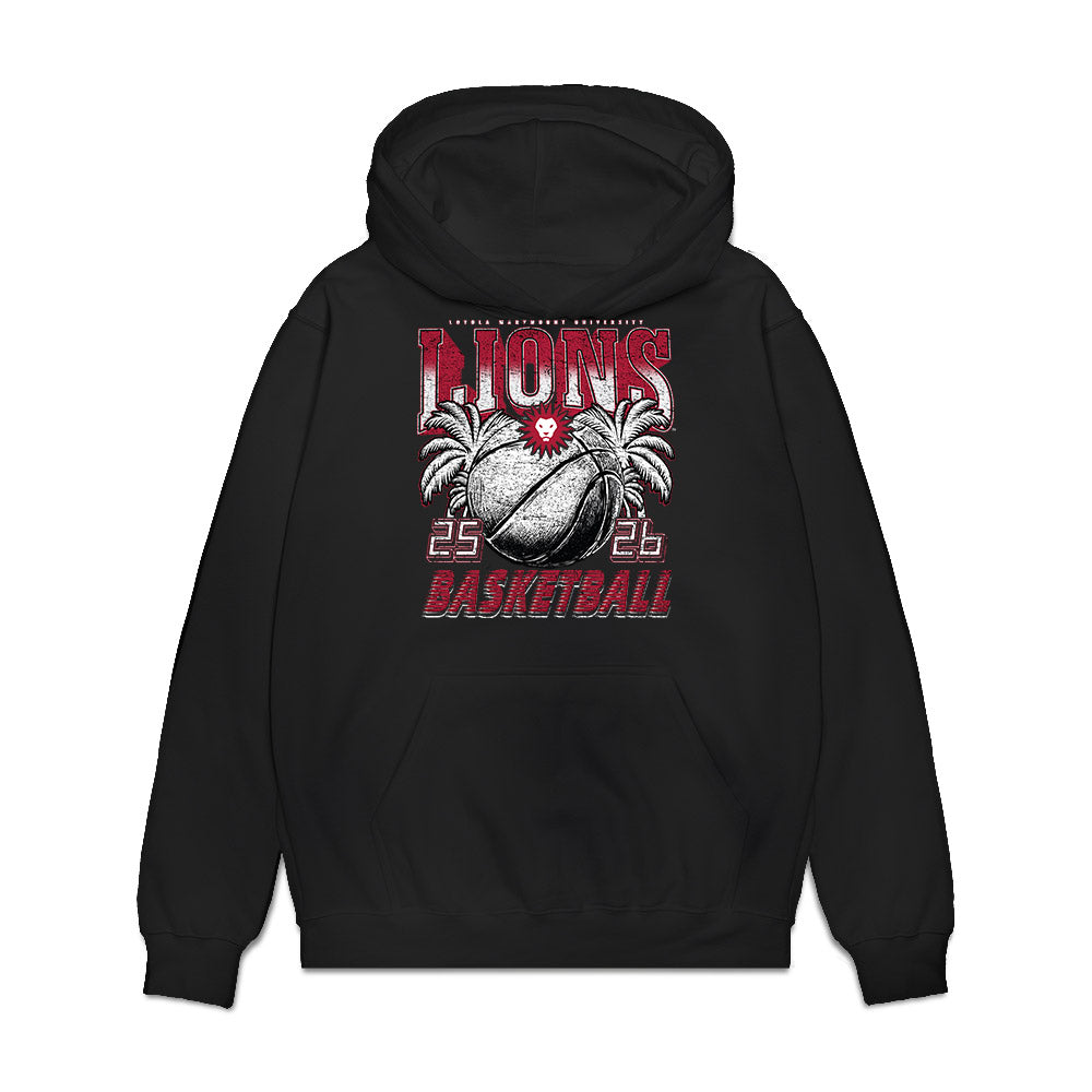 LMU - NCAA Men's Basketball : Kevin Carney - Vintage Premium Hooded Sweatshirt-0