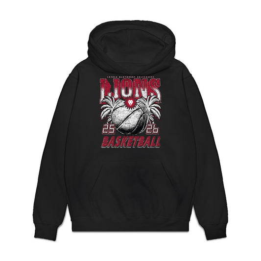 LMU - NCAA Men's Basketball : Kevin Carney - Vintage Premium Hooded Sweatshirt-0