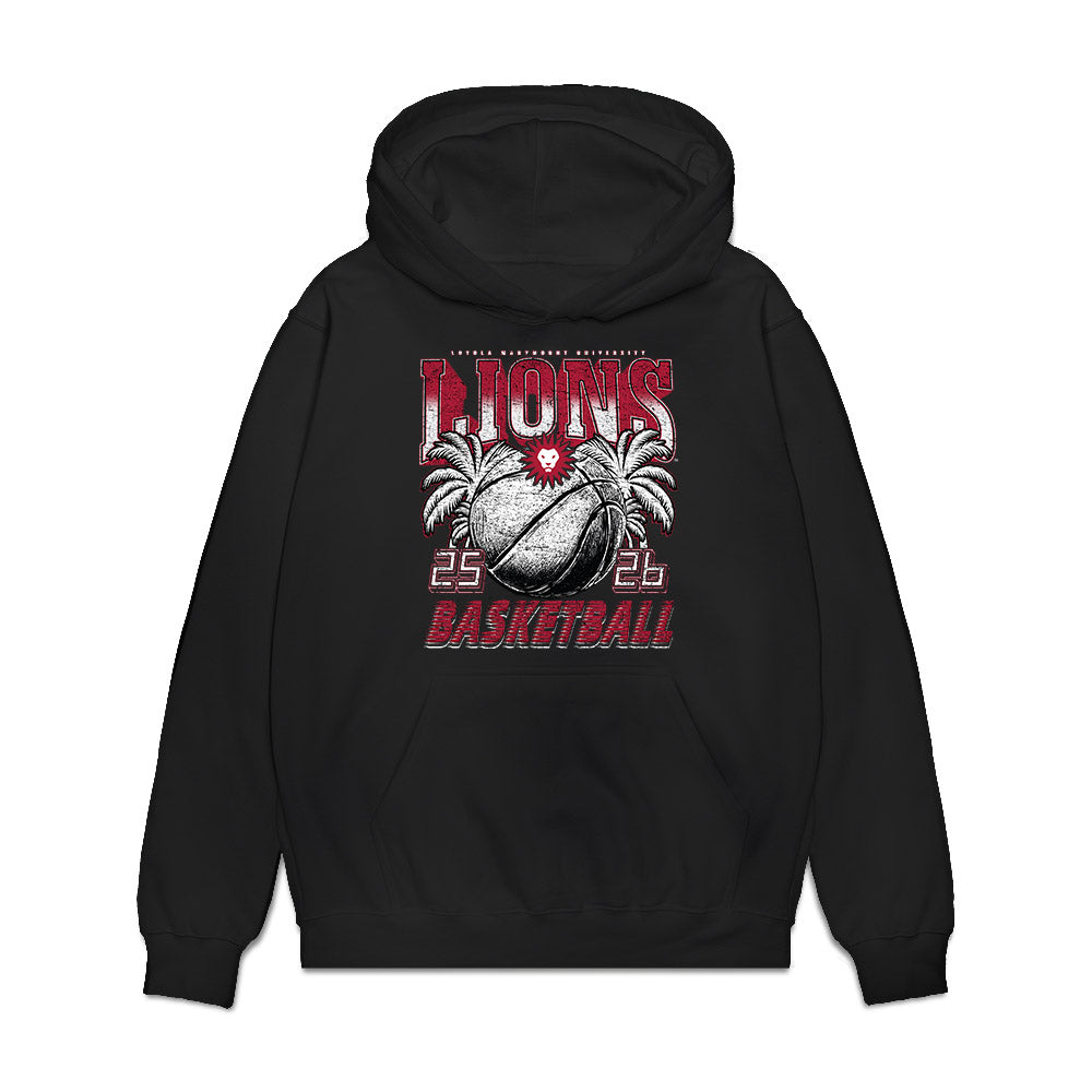 LMU - NCAA Men's Basketball : Aj Thomas - Vintage Premium Hooded Sweatshirt-0