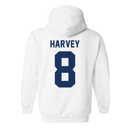 Monmouth - NCAA Men's Basketball : OMarion Harvey - Vintage Shersey Hooded Sweatshirt-1