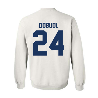 Monmouth - NCAA Men's Basketball : Jinup Dobuol - Vintage Shersey Crewneck Sweatshirt-1