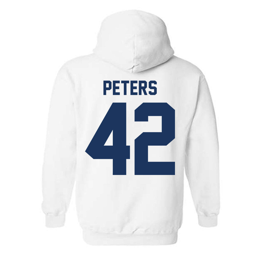 Monmouth - NCAA Men's Basketball : Quinn Peters - Vintage Shersey Hooded Sweatshirt-1