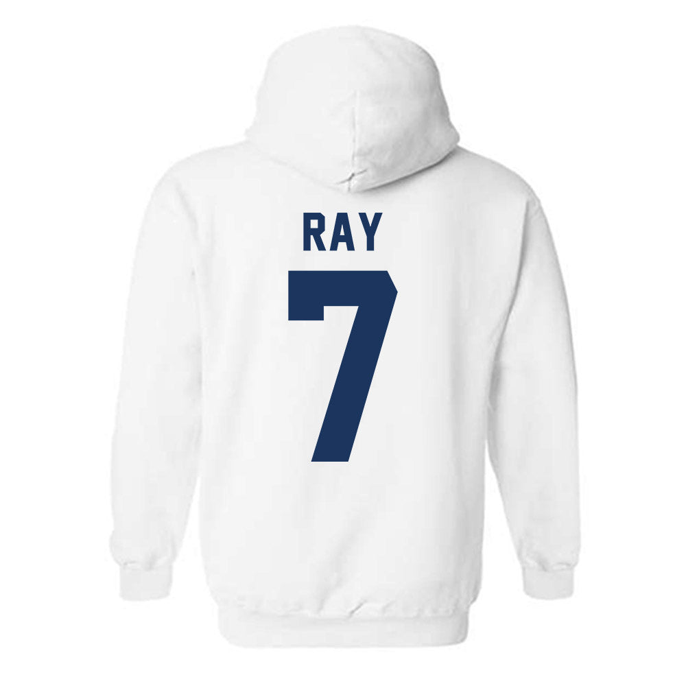 Monmouth - NCAA Men's Basketball : Justin Ray - Vintage Shersey Hooded Sweatshirt-1