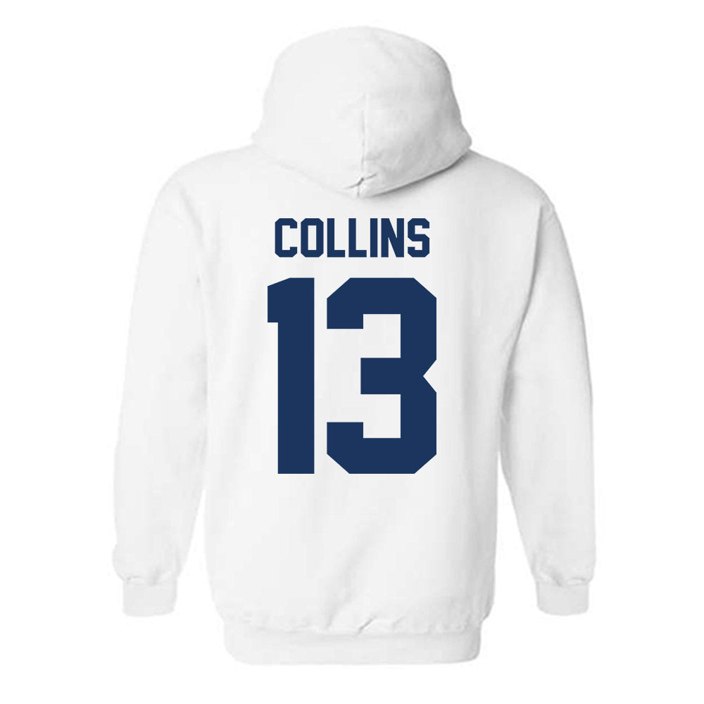 Monmouth - NCAA Men's Basketball : Jack Collins - Vintage Shersey Hooded Sweatshirt-1