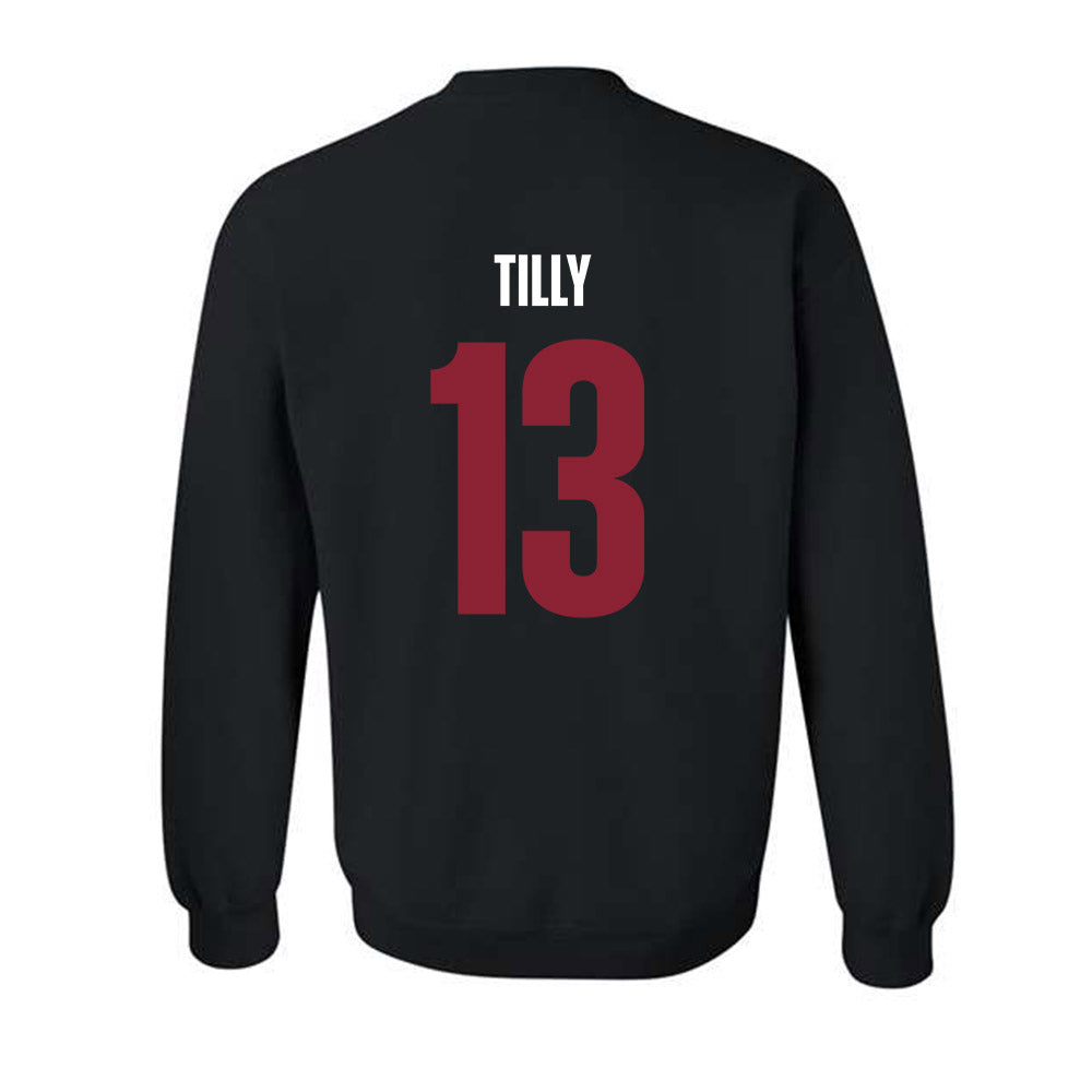 SCU - NCAA Men's Basketball : Christoph Tilly - Vintage Shersey Crewneck Sweatshirt-1