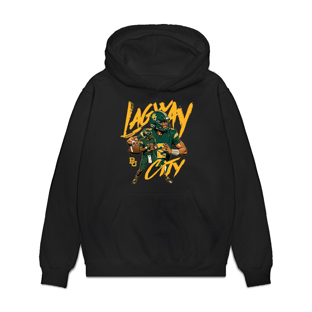 Baylor - NCAA Football : DJ Lagway - Caricature Premium Hooded Sweatshirt-0