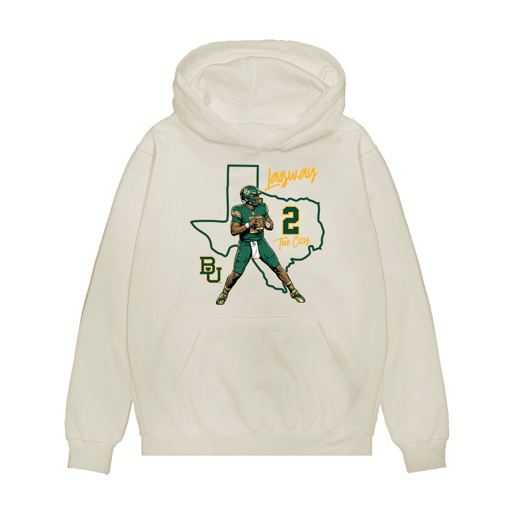 Baylor - NCAA Football : DJ Lagway - Caricature Premium Hooded Sweatshirt-0