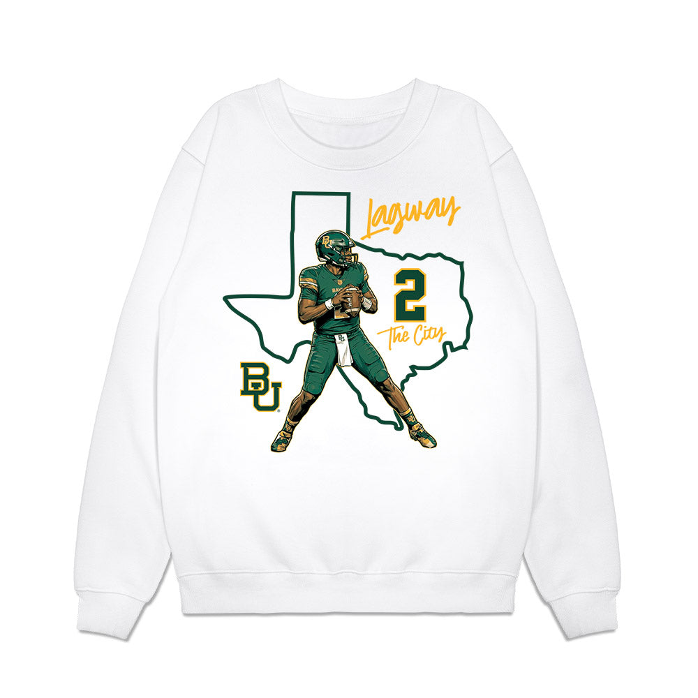 Baylor - NCAA Football : DJ Lagway - Caricature Premium Crewneck Sweatshirt-0