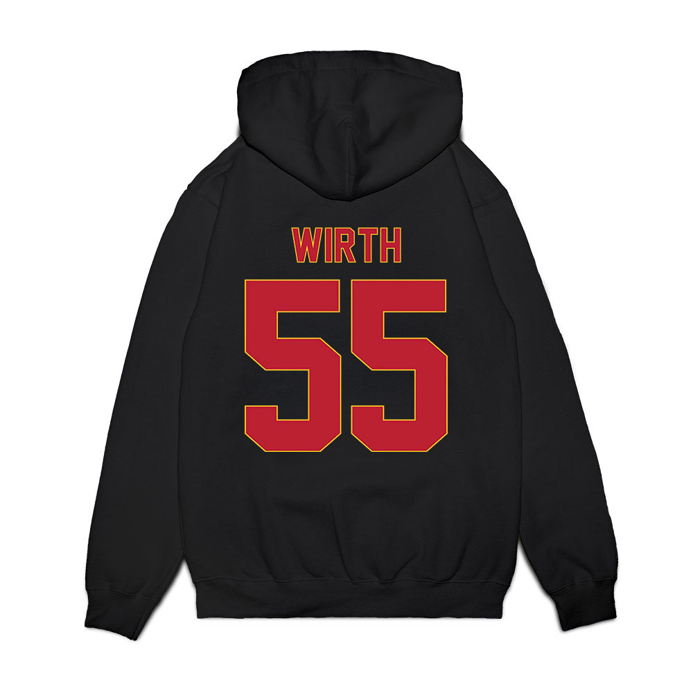 Ferris State - NCAA Women's Basketball : Alyssa Wirth - Vintage Basketball Premium Hooded Sweatshirt-1