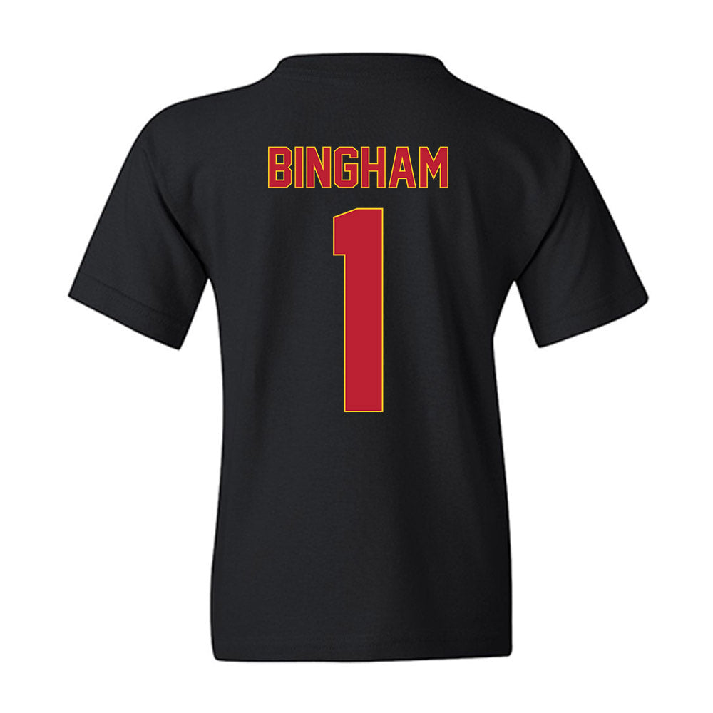 Ferris State - NCAA Men's Basketball : Mykel Bingham - Vintage Basketball Youth T-Shirt-1