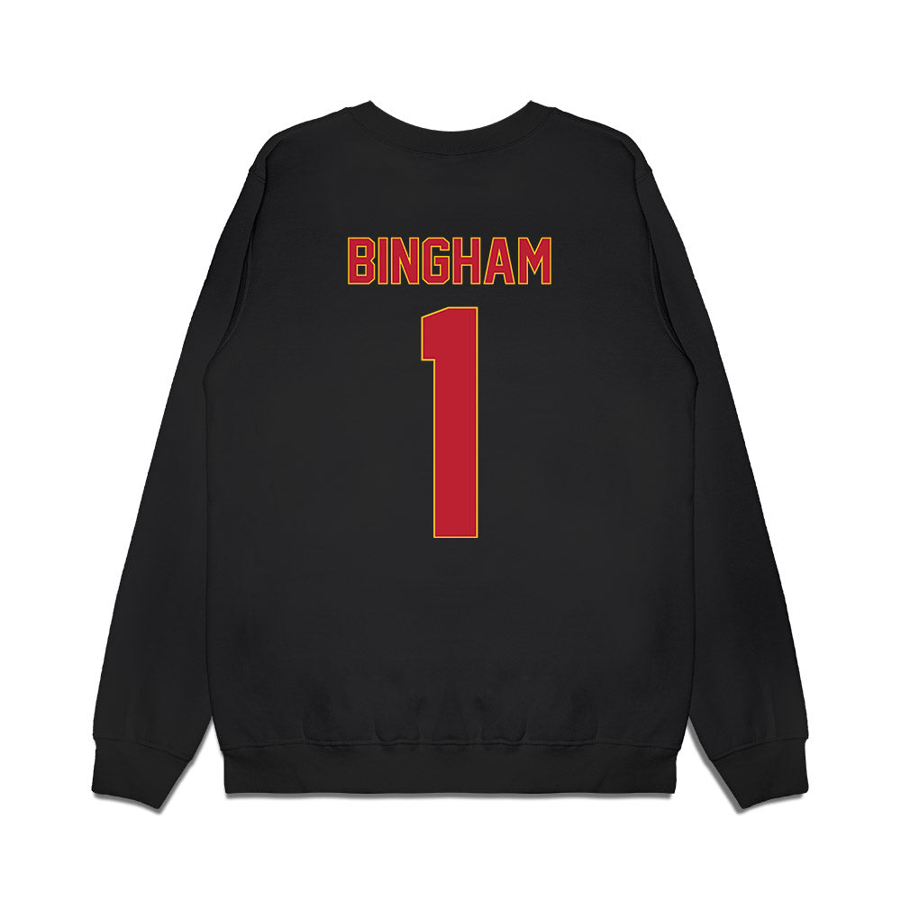 Ferris State - NCAA Men's Basketball : Mykel Bingham - Vintage Basketball Premium Crewneck Sweatshirt-1