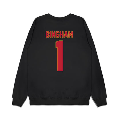 Ferris State - NCAA Men's Basketball : Mykel Bingham - Vintage Basketball Premium Crewneck Sweatshirt-1
