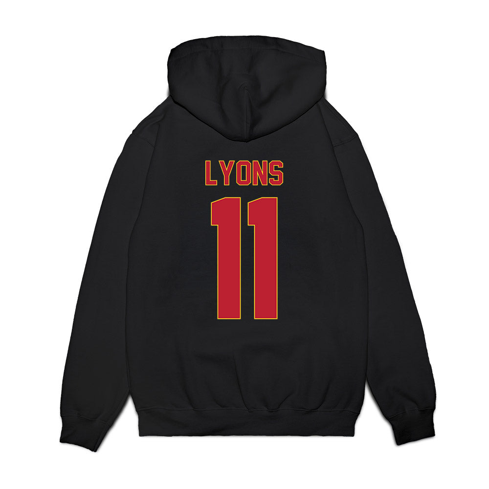 Ferris State - NCAA Women's Basketball : Grace Lyons - Vintage Basketball Premium Hooded Sweatshirt-1