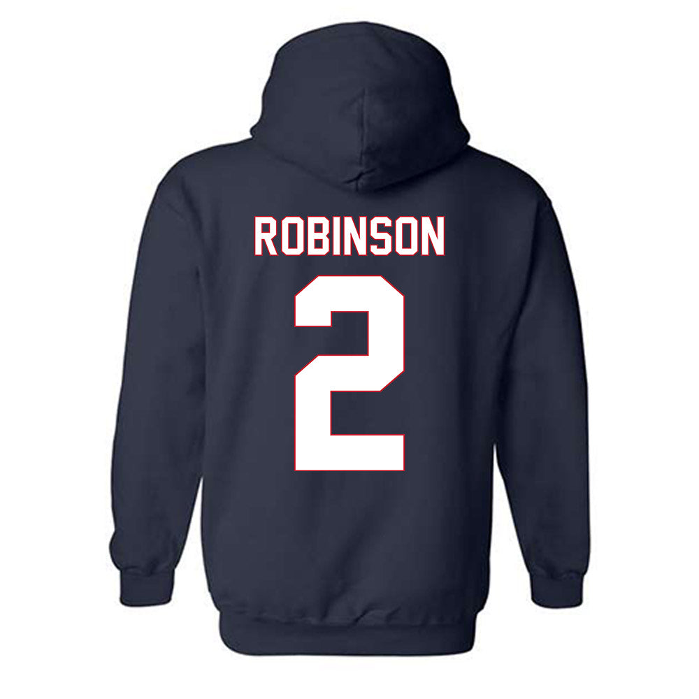 Saint Peter's - NCAA Men's Basketball : Tj Robinson - Vintage Shersey Hooded Sweatshirt-1