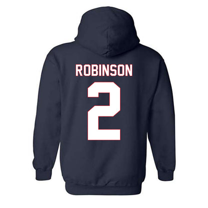 Saint Peter's - NCAA Men's Basketball : Tj Robinson - Vintage Shersey Hooded Sweatshirt-1