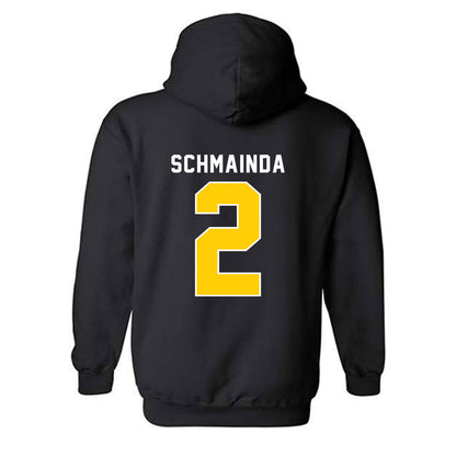 Michigan Tech - NCAA Men's Basketball : Matthew Schmainda Schmainda - Vintage Shersey Hooded Sweatshirt-1