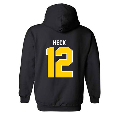 Michigan Tech - NCAA Men's Basketball : Ethan Heck - Vintage Shersey Hooded Sweatshirt-1
