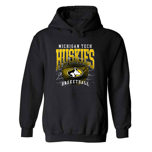 Michigan Tech - NCAA Men's Basketball : Garrett Spielman - Vintage Shersey Hooded Sweatshirt-0