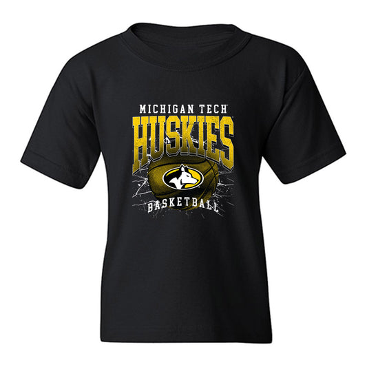 Michigan Tech - NCAA Men's Basketball : Garrett Spielman - Vintage Shersey Youth T-Shirt-0