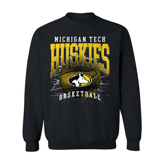 Michigan Tech - NCAA Men's Basketball : Garrett Spielman - Vintage Shersey Crewneck Sweatshirt-0