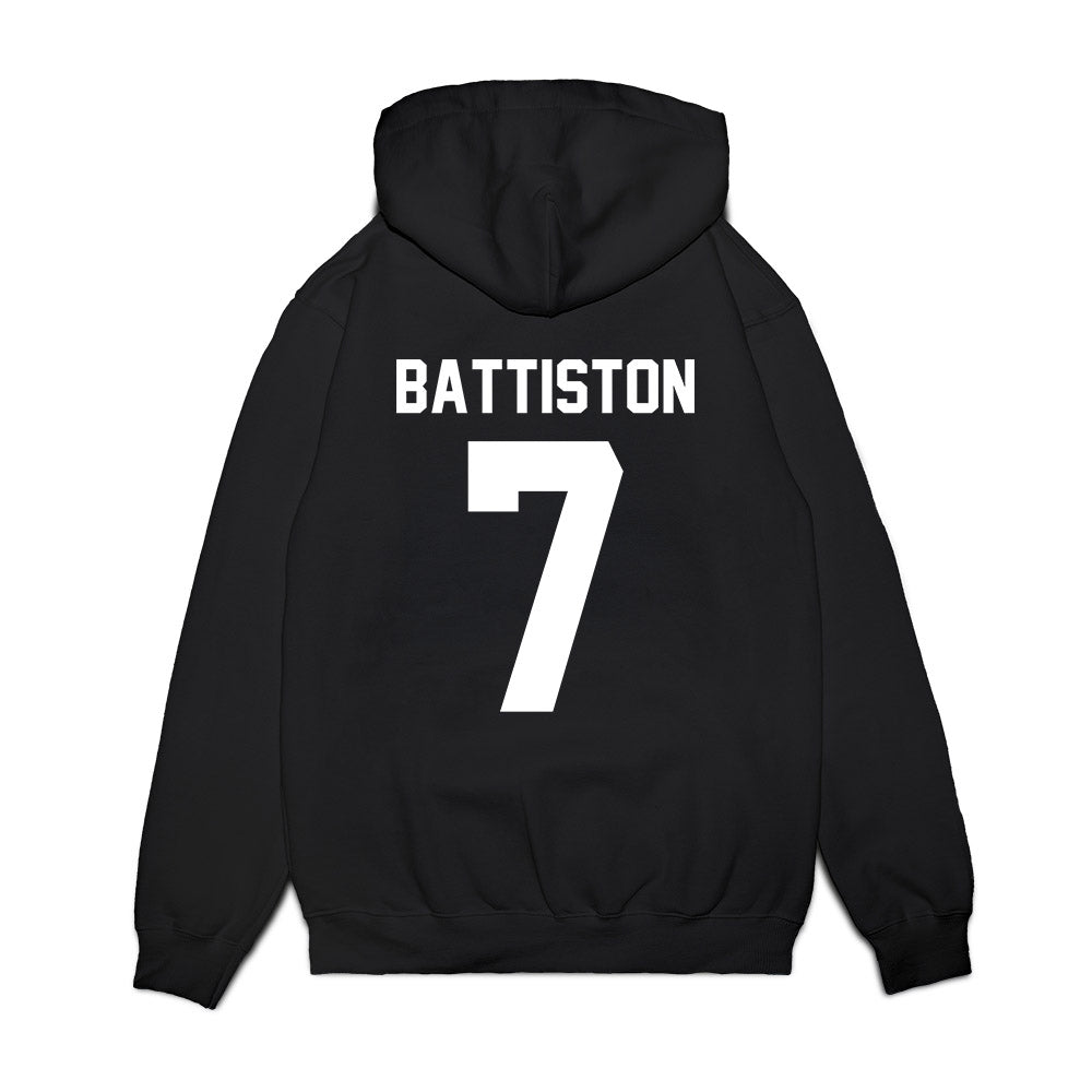 Rice - NCAA Women's Basketball : Louann Battiston - Vintage Basketball Premium Hooded Sweatshirt-1