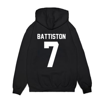 Rice - NCAA Women's Basketball : Louann Battiston - Vintage Basketball Premium Hooded Sweatshirt-1