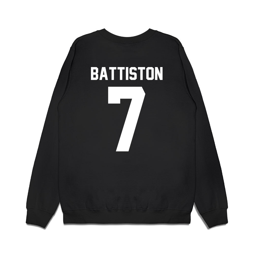 Rice - NCAA Women's Basketball : Louann Battiston - Vintage Basketball Premium Crewneck Sweatshirt-1