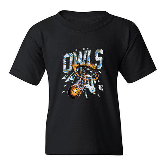 Rice - NCAA Men's Basketball : Cam Carroll - Vintage Basketball Youth T-Shirt-0