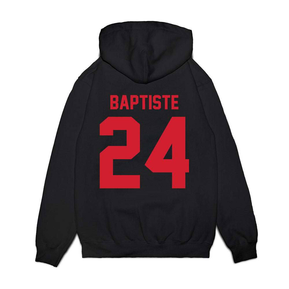 Northeastern - NCAA Men's Basketball : Sage Baptiste - Vintage Basketball Premium Hooded Sweatshirt-1