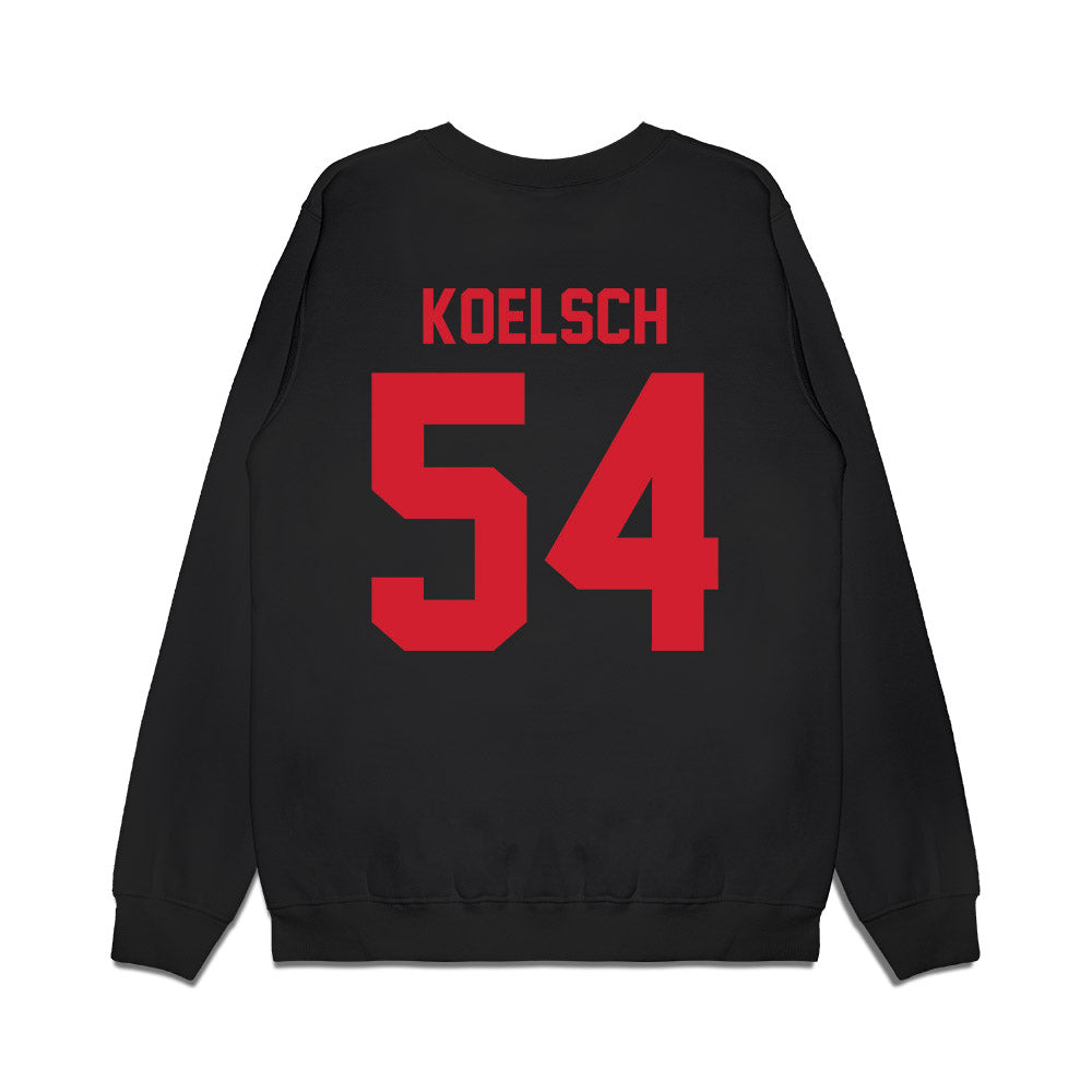 Northeastern - NCAA Men's Basketball : Liam Koelsch - Vintage Basketball Premium Crewneck Sweatshirt-1