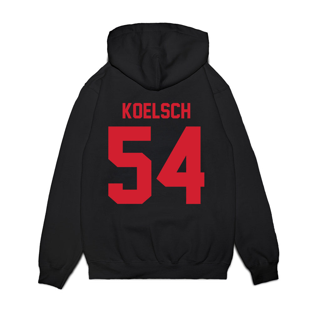 Northeastern - NCAA Men's Basketball : Liam Koelsch - Vintage Basketball Premium Hooded Sweatshirt-1