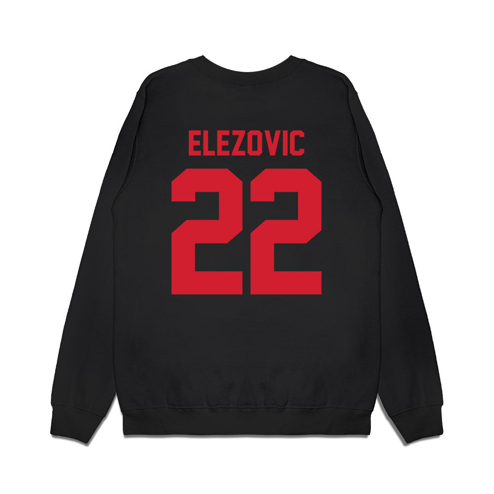 Northeastern - NCAA Men's Basketball : Haris Elezovic - Vintage Basketball Premium Crewneck Sweatshirt-1
