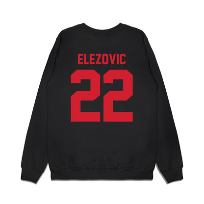 Northeastern - NCAA Men's Basketball : Haris Elezovic - Vintage Basketball Premium Crewneck Sweatshirt-1