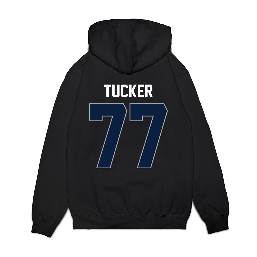 Longwood - NCAA Men's Basketball : Elijah Tucker - Vintage Premium Hooded Sweatshirt-1