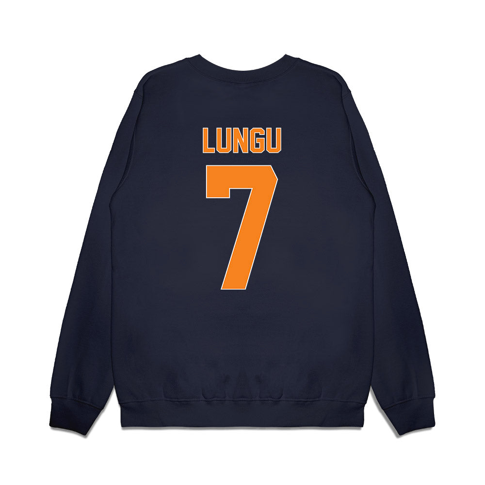 UT Martin - NCAA Men's Basketball : Dragos Lungu - Vintage Shersey Premium Crewneck Sweatshirt-1