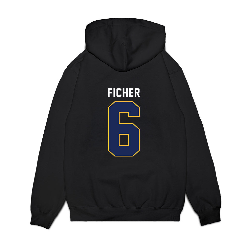 FPU - NCAA Men's Basketball : Malachi Ficher - Vintage Basketball Premium Hooded Sweatshirt-1