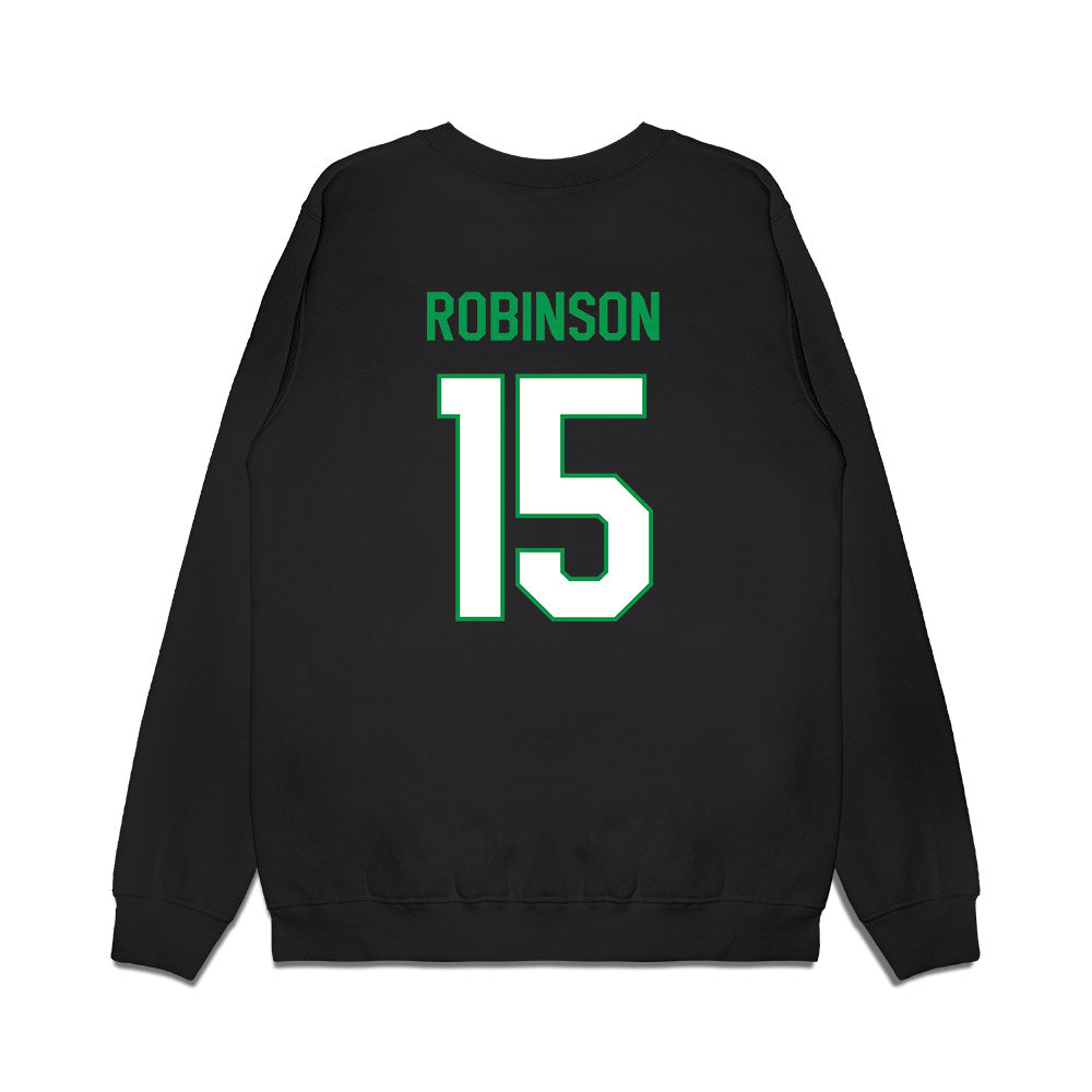 North Texas - NCAA Men's Basketball : Reece Robinson - Vintage Premium Crewneck Sweatshirt-1