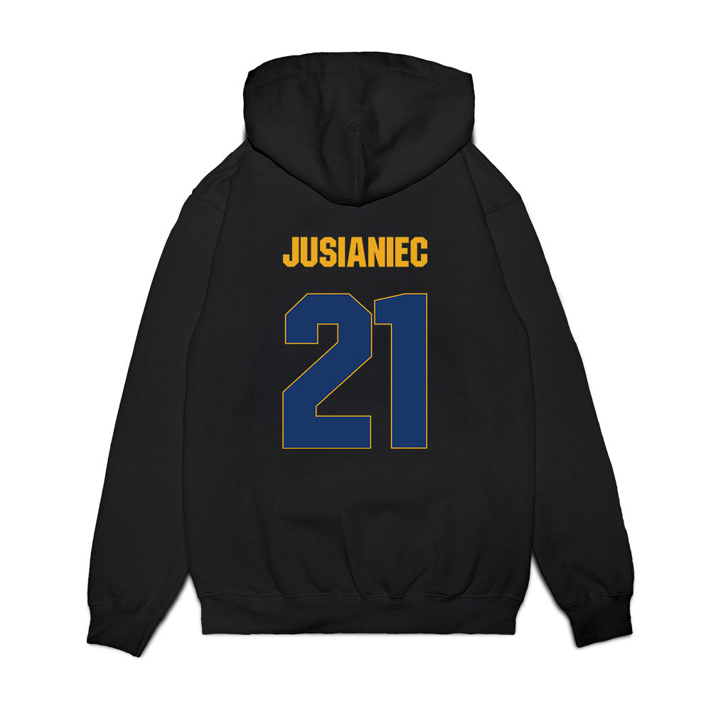 Canisius - NCAA Men's Basketball : Max Jusianiec - Vintage Premium Hooded Sweatshirt-1